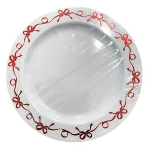 Chabby & chic Red Ribbon Decorative Plate